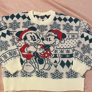 Disney Festive Mickey and Minnie Christmas Sweater